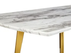 Tavolo da pranzo estensibile MOSBY Marmo/Oro 160/200 cm 90 cm
