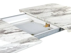 Tavolo da pranzo estensibile MOSBY Marmo/Oro 160/200 cm 90 cm