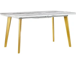Tavolo da pranzo estensibile MOSBY Marmo/Oro 160/200 cm 90 cm