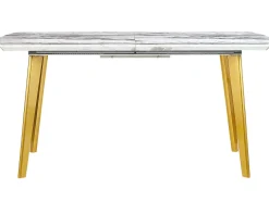 Tavolo da pranzo estensibile MOSBY Marmo/Oro 160/200 cm 90 cm