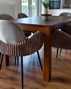 Tavolo da pranzo estensibile MADURA Frasino scuro 160/240 cm 90 cm