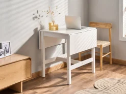 Tavolo da pranzo estensibile VERA Bianco 60/120 cm 74 cm Legno di pino