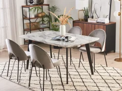 Tavolo da pranzo estensibile MOSBY Marmo Grigio 160/200 cm 90 cm