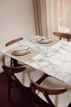 Tavolo da pranzo estensibile MOSBY Marmo Grigio 160/200 cm 90 cm