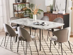 Tavolo da pranzo estensibile MOSBY Marmo Grigio 160/200 cm 90 cm