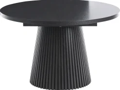 Tavolo da pranzo estensibile MOORE Legno di frassino nero 120/160 cm 120 cm