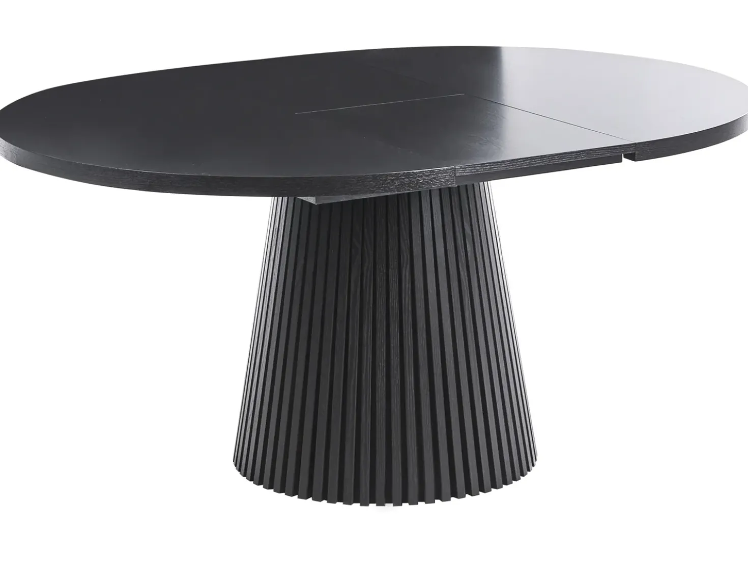 Tavolo da pranzo estensibile MOORE Legno di frassino nero 120/160 cm 120 cm
