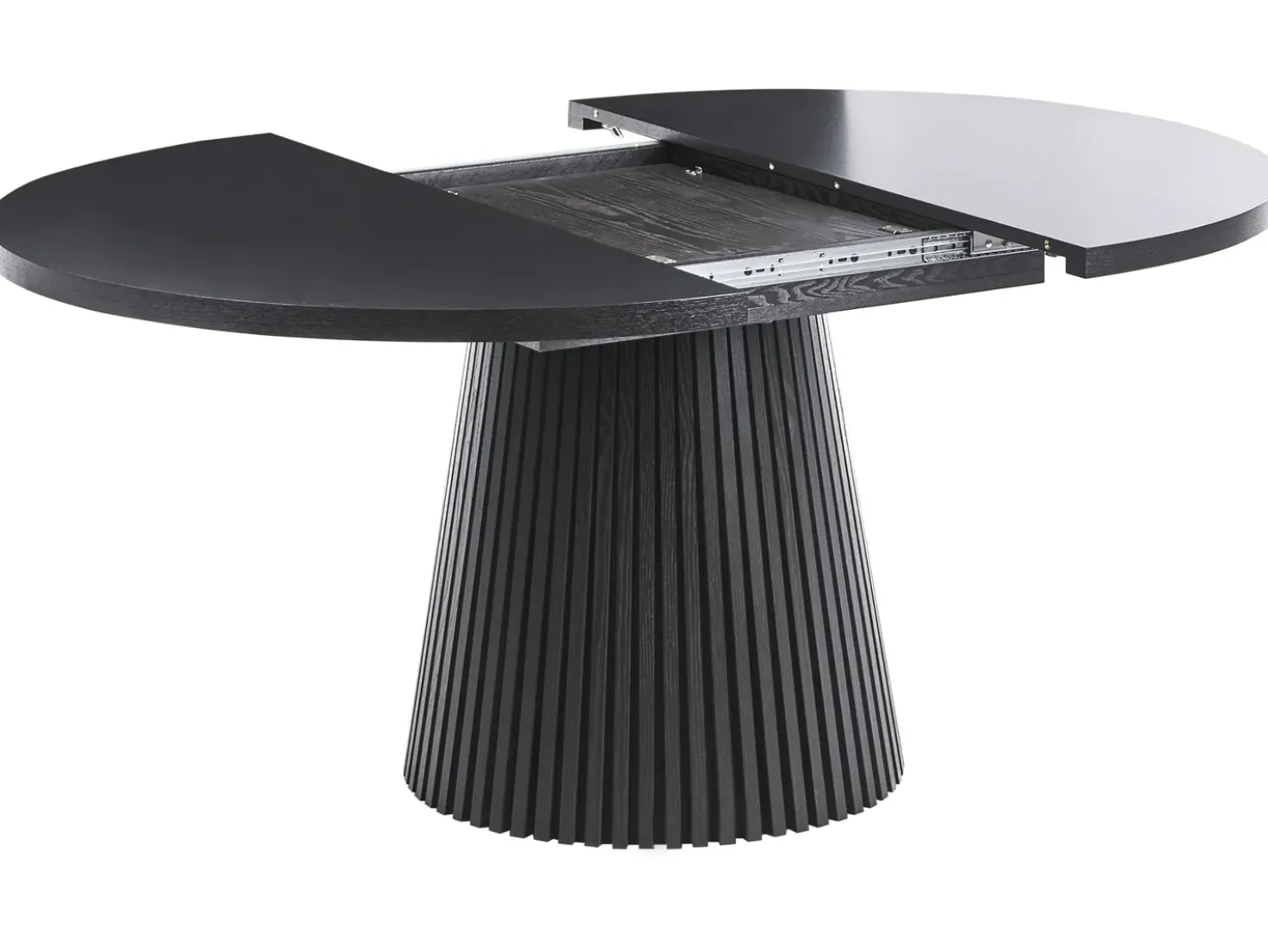 Tavolo da pranzo estensibile MOORE Legno di frassino nero 120/160 cm 120 cm