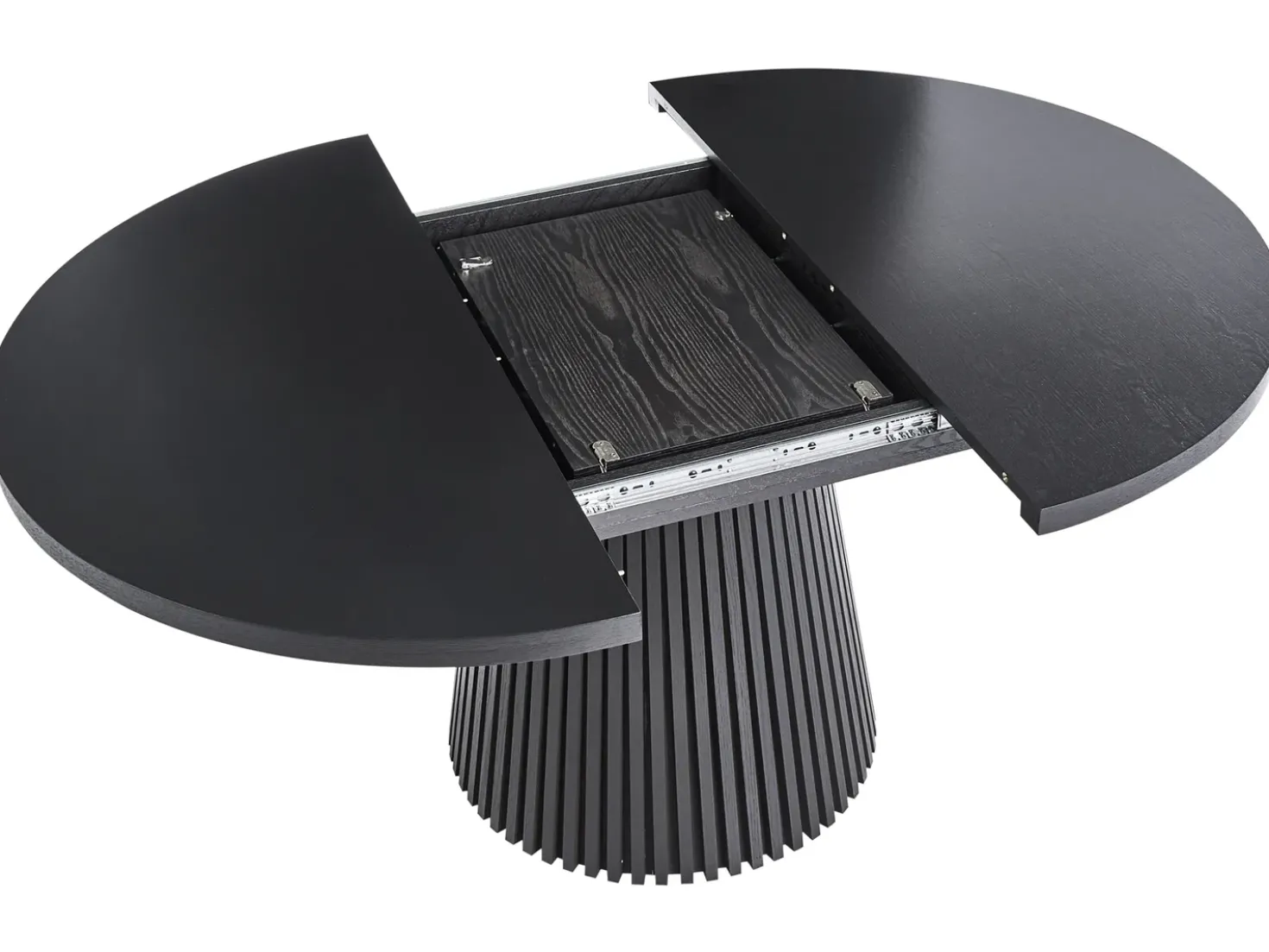 Tavolo da pranzo estensibile MOORE Legno di frassino nero 120/160 cm 120 cm
