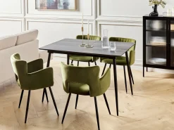Tavolo da pranzo estensibile GELANDA Grigio 120/160 cm 80 cm