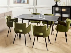 Tavolo da pranzo estensibile GELANDA Grigio 120/160 cm 80 cm