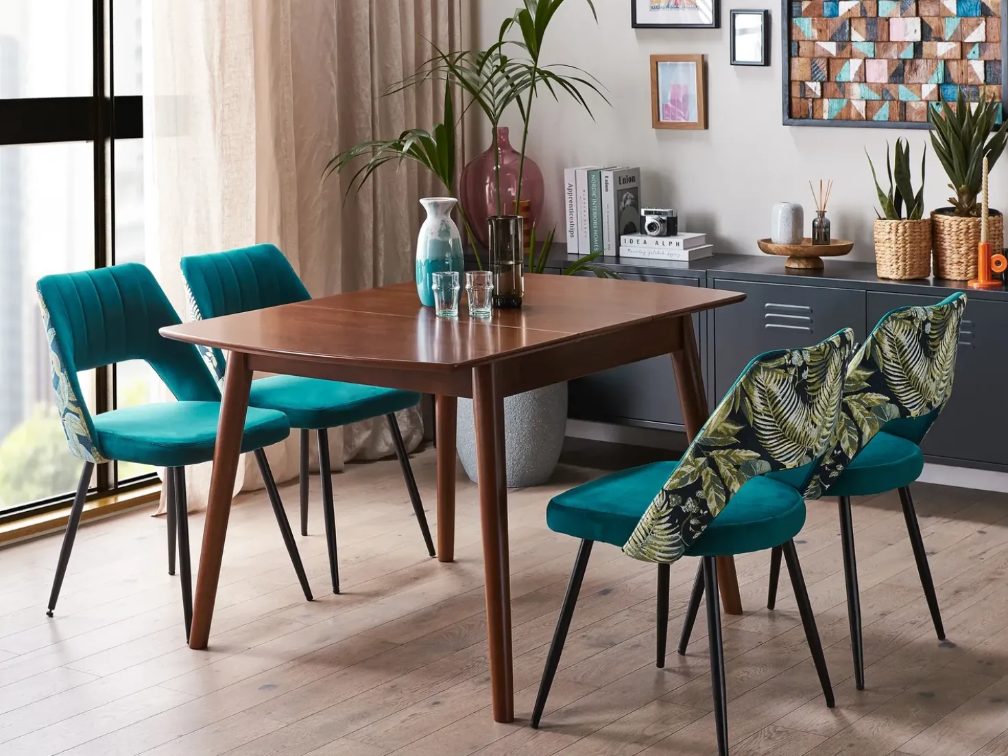 Tavolo da pranzo estensibile TOMS Marrone scuro 100/130 cm 80 cm