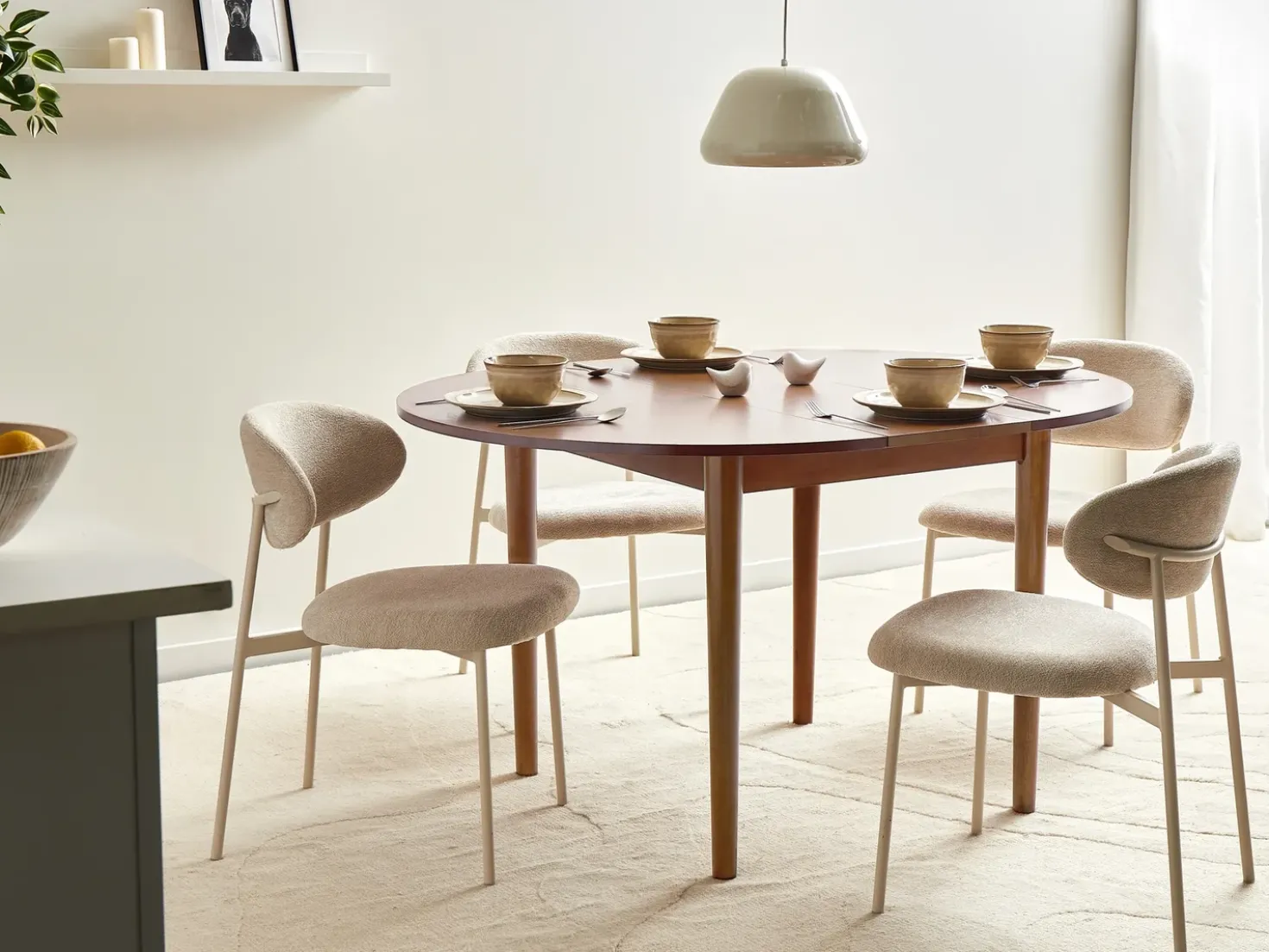 Tavolo da pranzo estensibile ECHO Rovere scuro 107/137 cm 107 cm