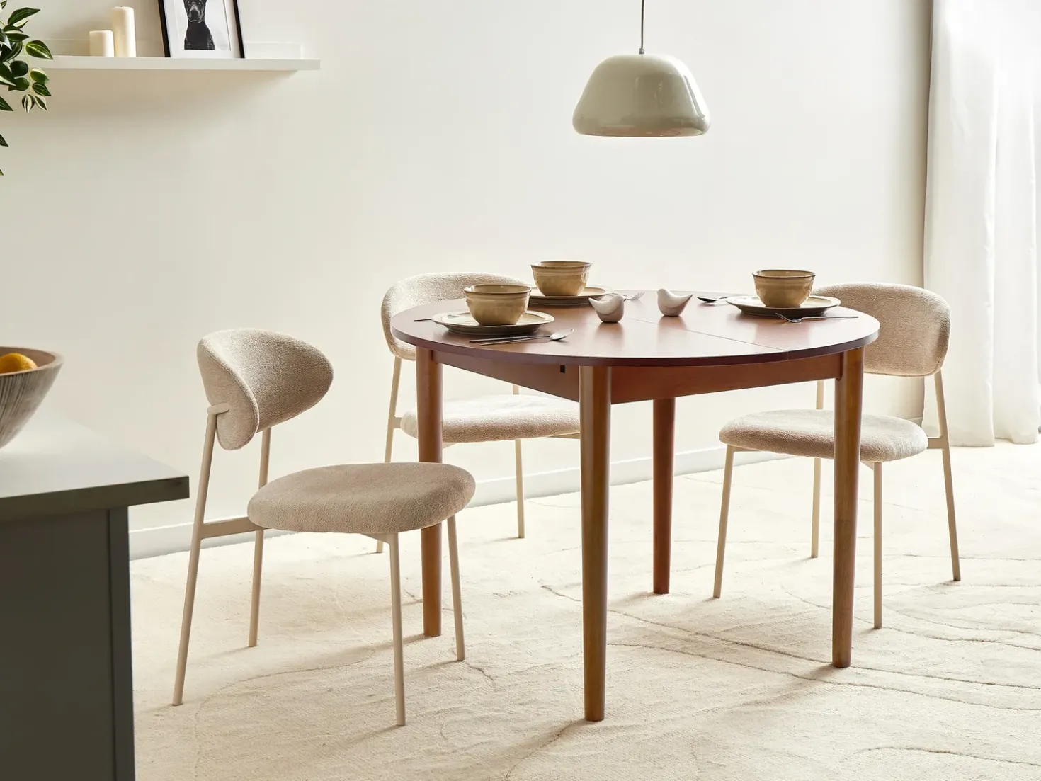 Tavolo da pranzo estensibile ECHO Rovere scuro 107/137 cm 107 cm
