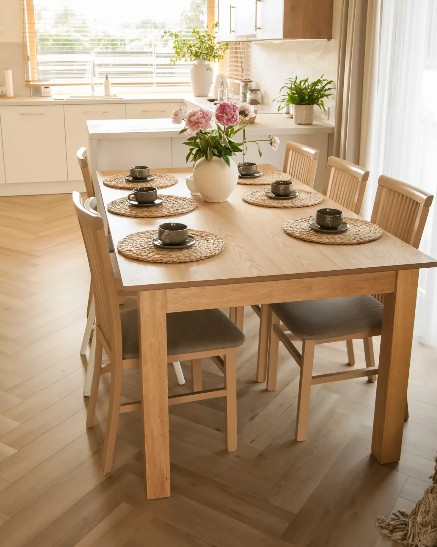 Tavolo da pranzo estensibile MADURA Frassino chiaro 180/280 cm 100 cm