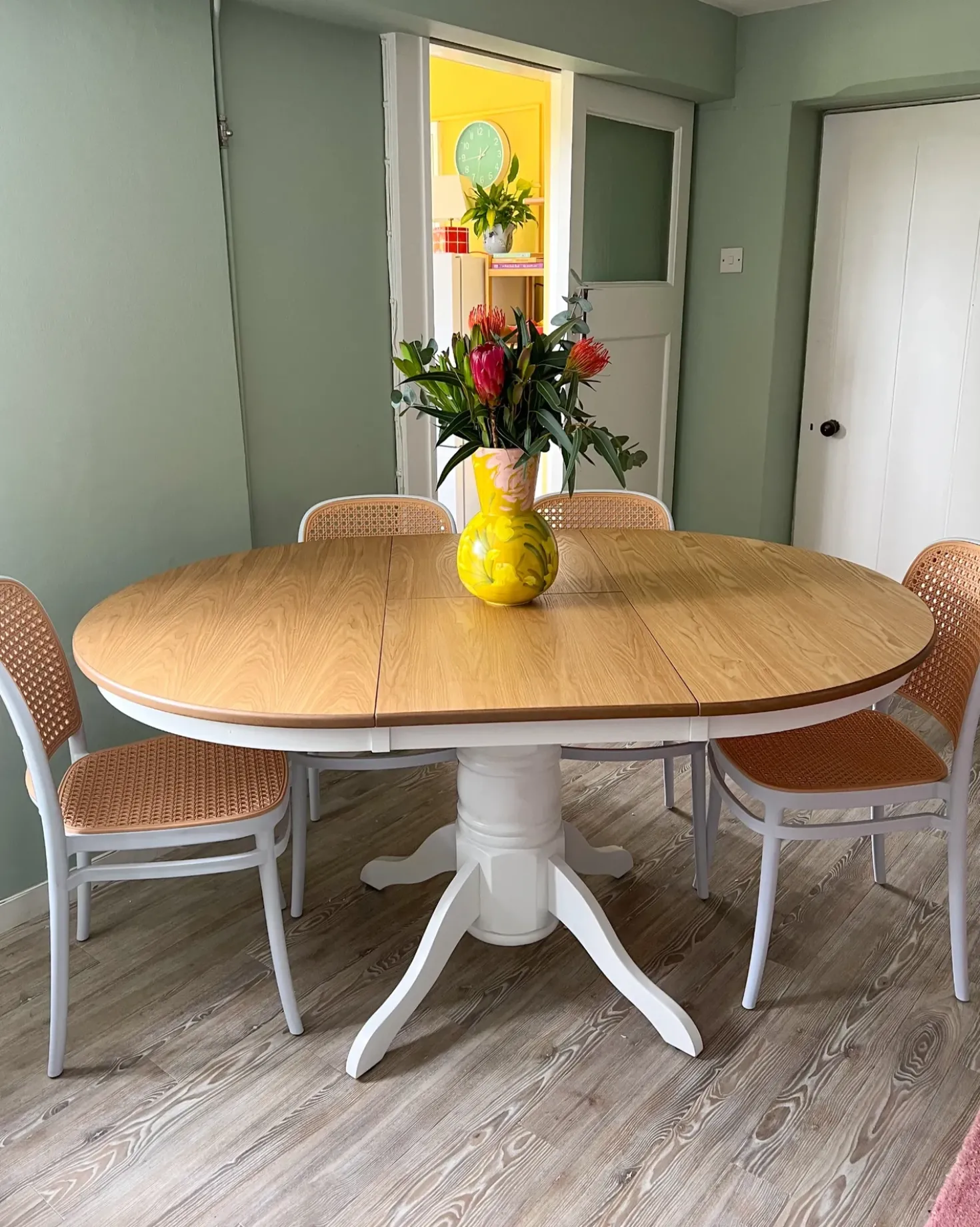 Tavolo da pranzo estensibile AKRON Frassino chiaro 106/150 cm 106 cm Legno
