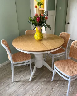 Tavolo da pranzo estensibile AKRON Frassino chiaro 106/150 cm 106 cm Legno