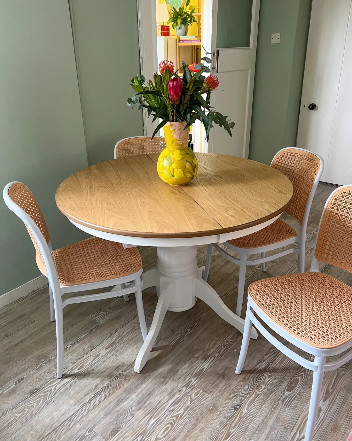 Tavolo da pranzo estensibile AKRON Frassino chiaro 106/150 cm 106 cm Legno