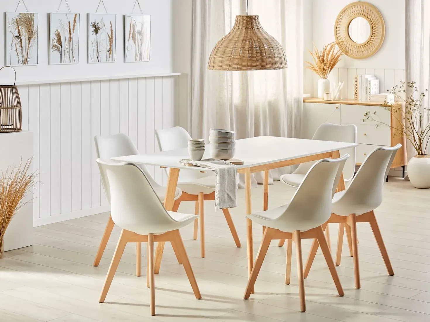 Tavolo da pranzo estensibile MEDIO Bianco 120/155 cm 80 cm