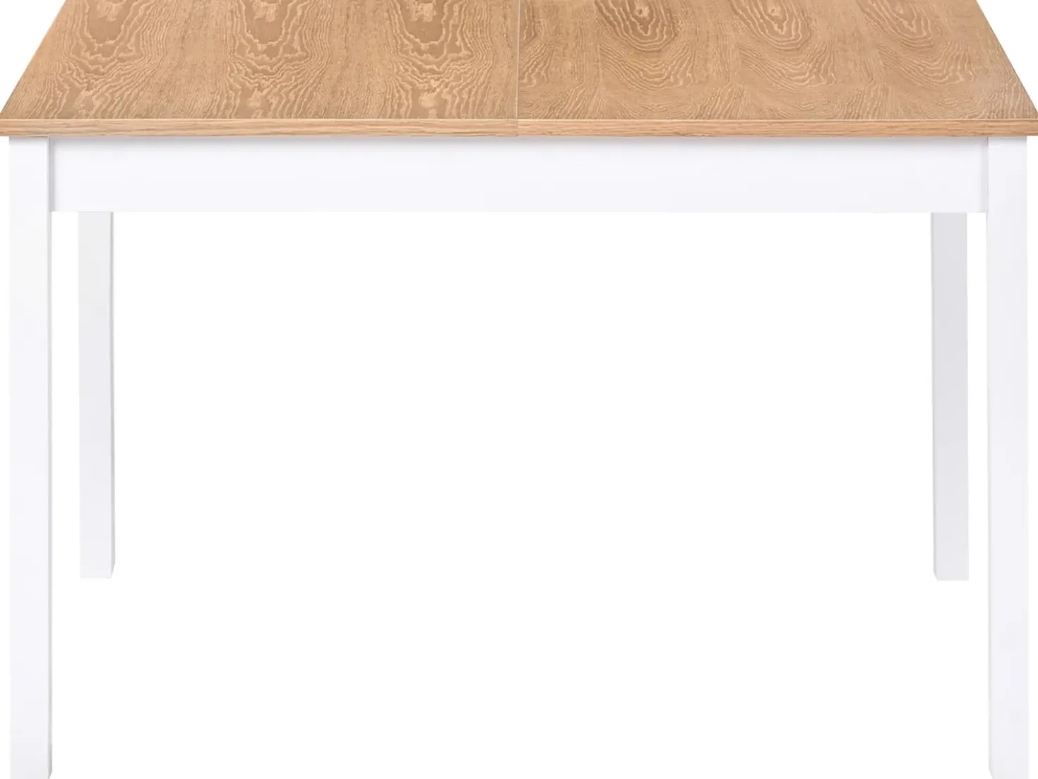 Tavolo da pranzo estensibile HOUSTON Marrone chiaro/Bianco 120/150 cm 90 cm Legno di pino