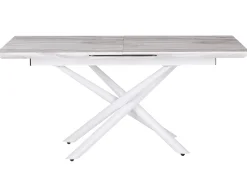 Tavolo da pranzo estensibile MOIRA Bianco 160/200 cm 90 cm
