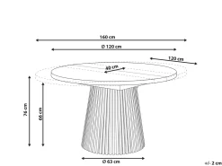 Tavolo da pranzo estensibile MOORE Frassino chiaro 120/160 cm 120 cm