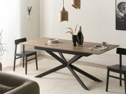 Tavolo da pranzo FINLEY Marrone chiaro 160/200 cm 90 cm