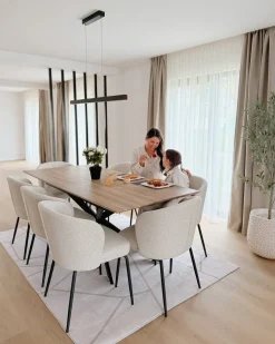 Tavolo da pranzo FINLEY Marrone chiaro 160/200 cm 90 cm