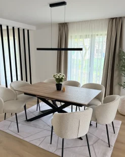 Tavolo da pranzo FINLEY Marrone chiaro 160/200 cm 90 cm