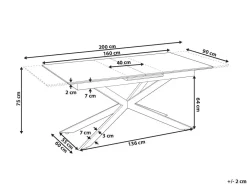Tavolo da pranzo FINLEY Marrone chiaro 160/200 cm 90 cm
