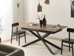Tavolo da pranzo FINLEY Marrone chiaro 160/200 cm 90 cm