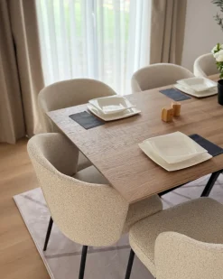 Tavolo da pranzo FINLEY Marrone chiaro 160/200 cm 90 cm