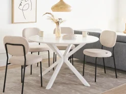 Tavolo da pranzo FITZROY Bianco 120 cm 120 cm