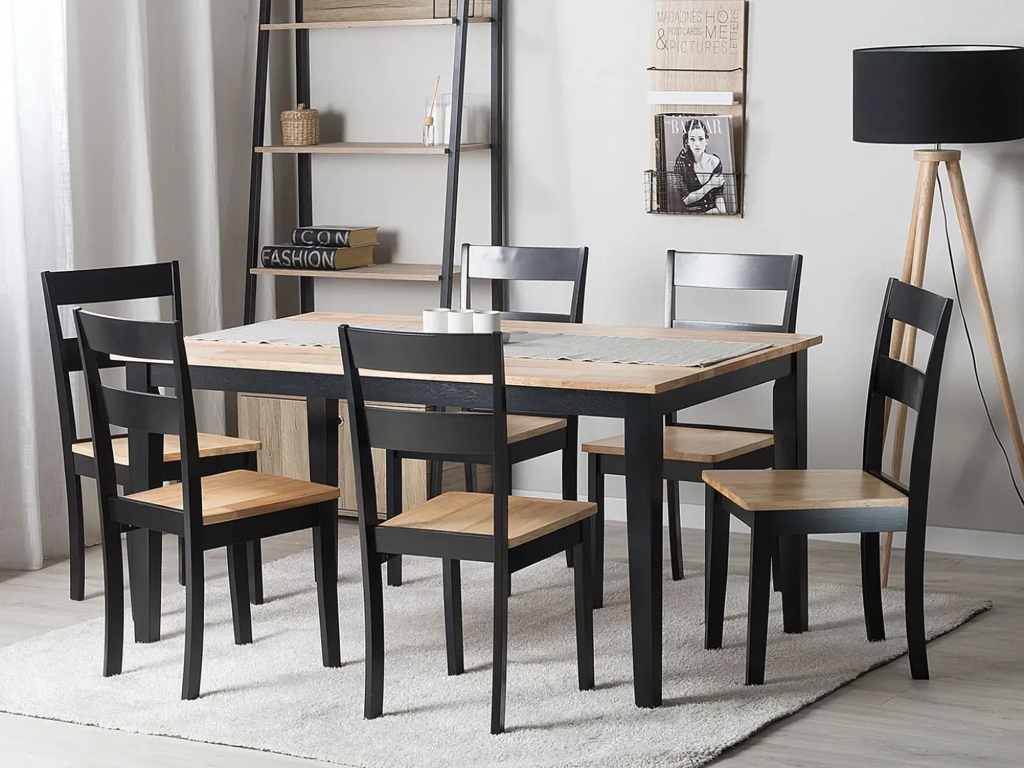 Tavolo da pranzo GEORGIA Nero 150 cm 90 cm Legno