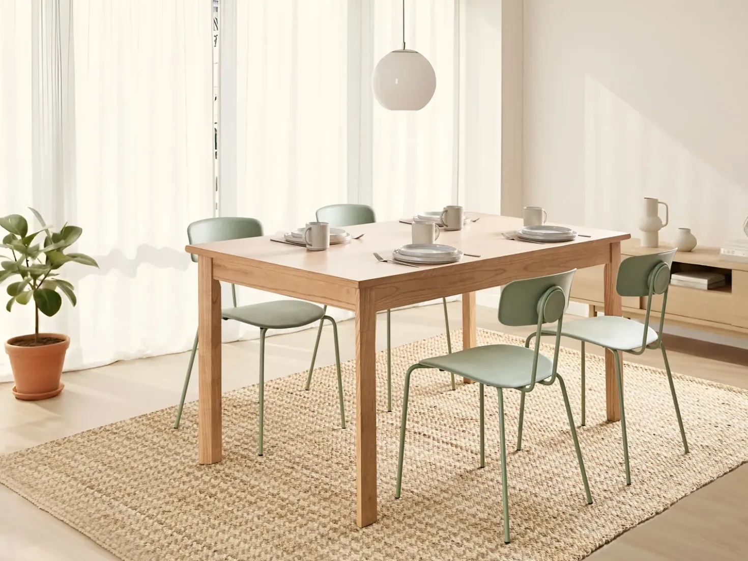 Tavolo da pranzo GISELA Rovere chiaro 160 cm 90 cm