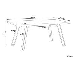 Tavolo da pranzo GRAHAM Marrone chiaro 180 cm 90 cm