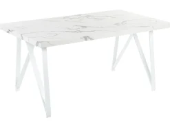 Tavolo da pranzo GRIEGER Marmo bianco 160 cm 90 cm