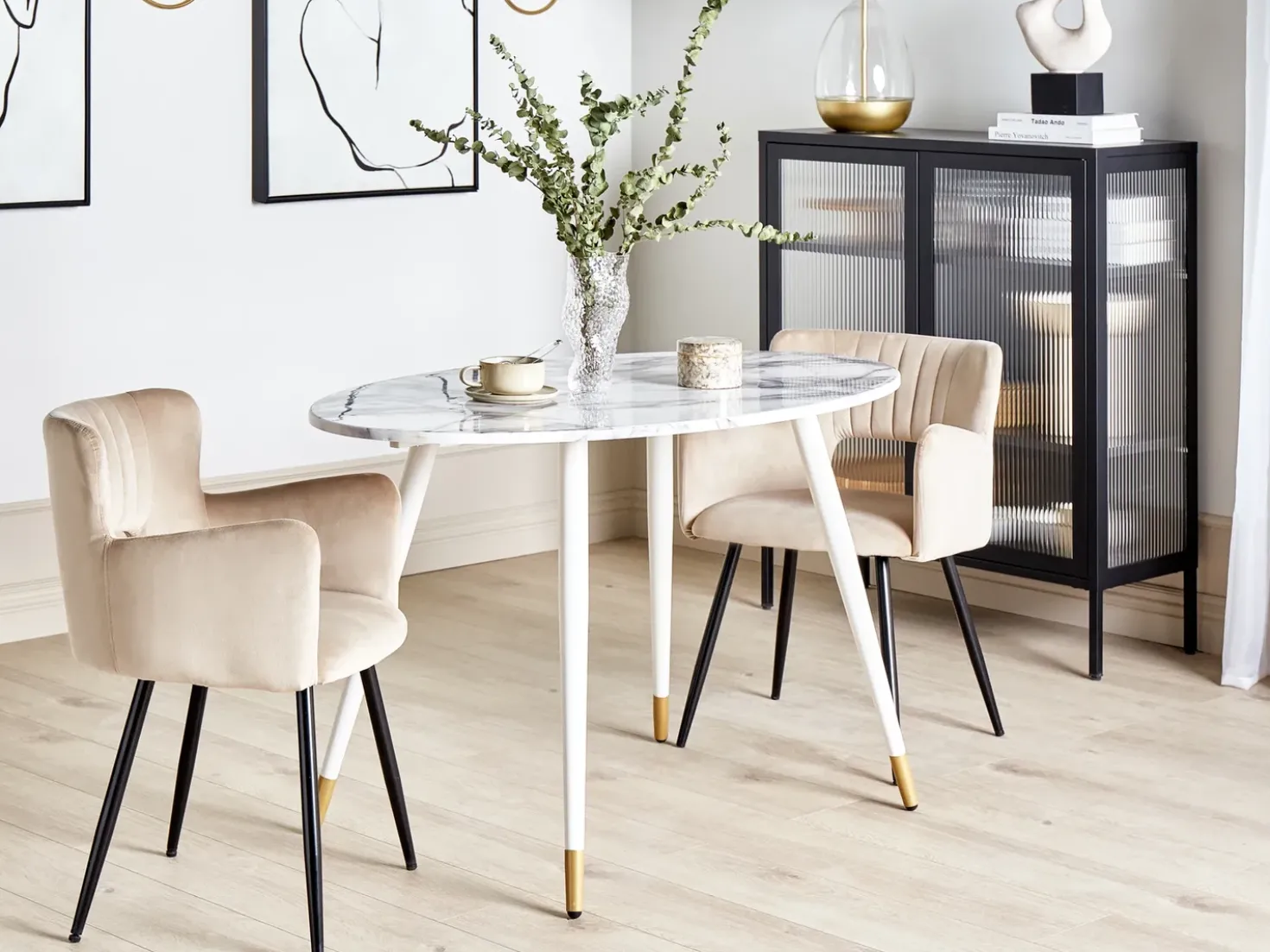 Tavolo da pranzo GUTIERE Marmo bianco 120 cm 70 cm