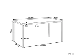 Tavolo da pranzo HOCKLEY Marrone chiaro 150 cm 90 cm