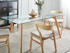 Tavolo da pranzo HUDSON Trasparente 180 cm 90 cm Vetro temperato