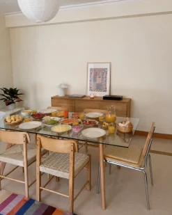 Tavolo da pranzo HUDSON Trasparente 180 cm 90 cm Vetro temperato