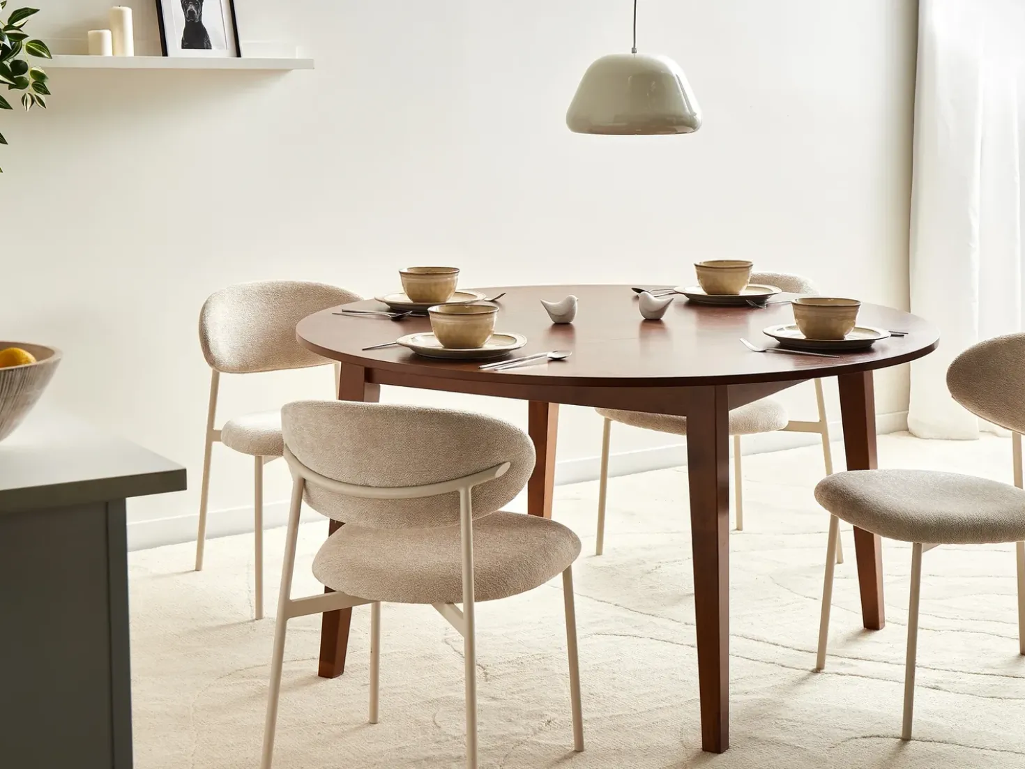 Tavolo da pranzo HUNTLEY Rovere scuro 140 cm 140 cm