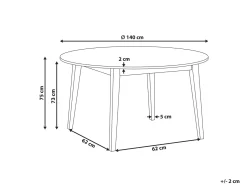 Tavolo da pranzo HUNTLEY Rovere scuro 140 cm 140 cm