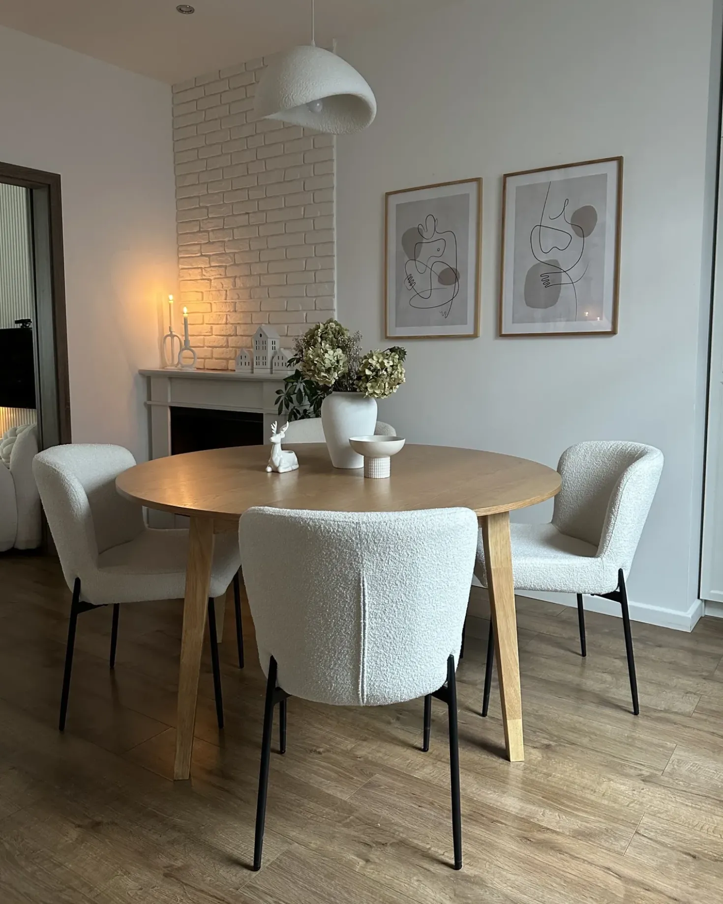 Tavolo da pranzo HUNTLEY Rovere chiaro 140 cm 140 cm