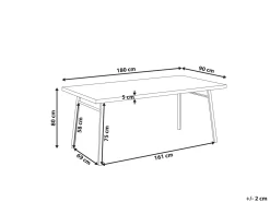 Tavolo da pranzo IVORIE Frassino chiaro 180 cm 90 cm