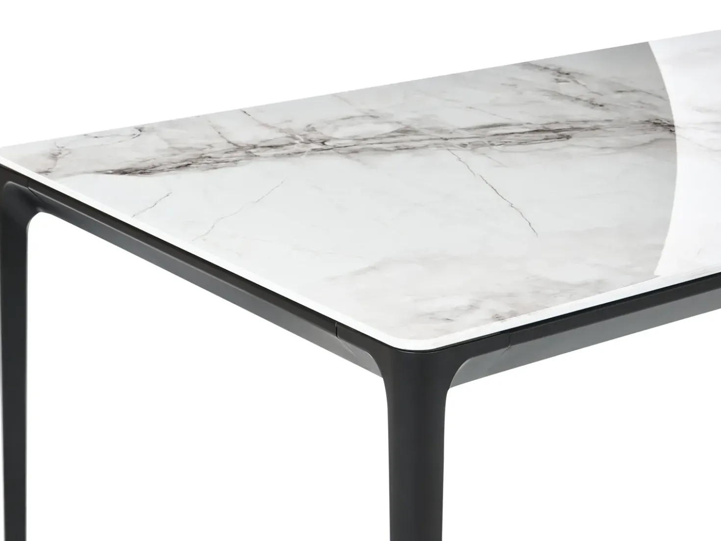 Tavolo da pranzo JOLLEIN Marmo bianco 140 cm 80 cm Vetro