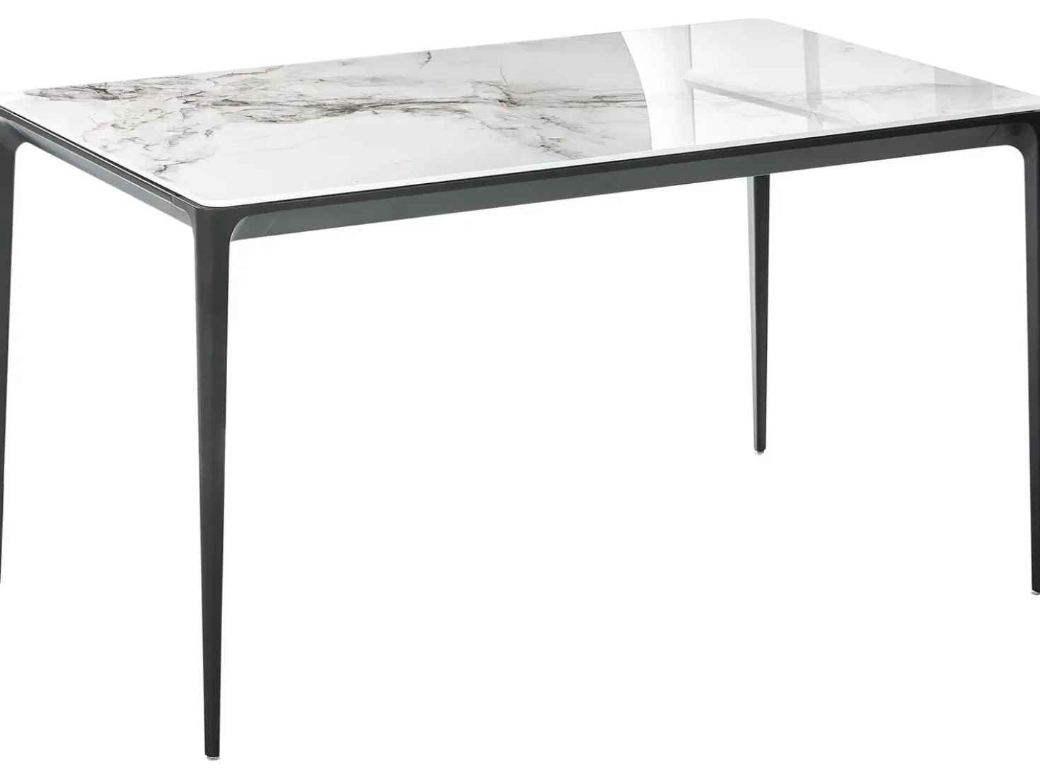 Tavolo da pranzo JOLLEIN Marmo bianco 140 cm 80 cm Vetro