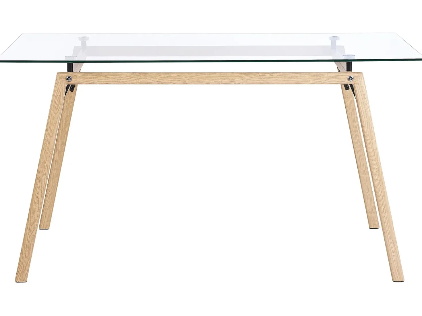 Tavolo da pranzo KAMINA Marrone chiaro 140 cm 80 cm Vetro temperato