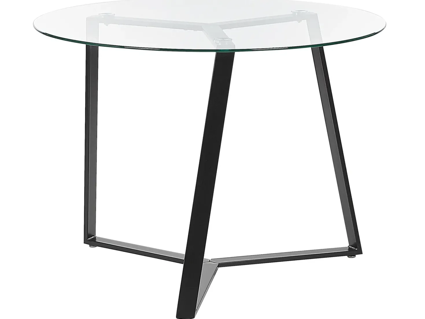 Tavolo da pranzo KEBRI Nero 100 cm 100 cm Vetro temperato