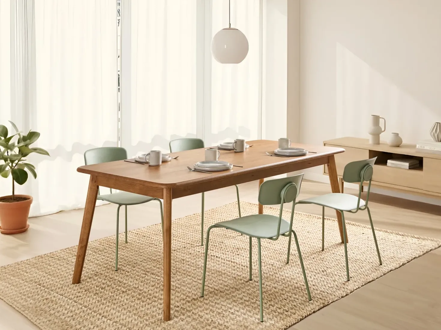 Tavolo da pranzo KEHO Rovere scuro 200 cm 90 cm
